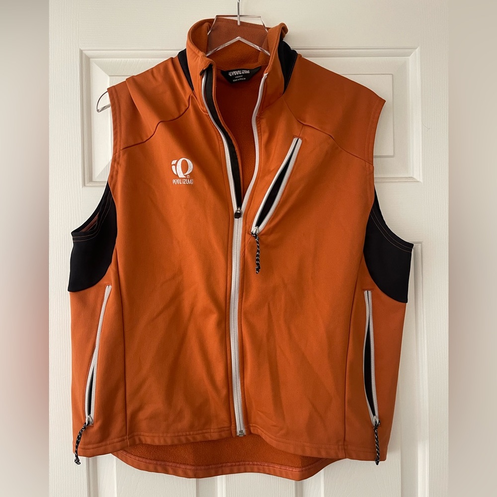 Pearl Izumi Medium Orange Mens Fleece Lined Vest